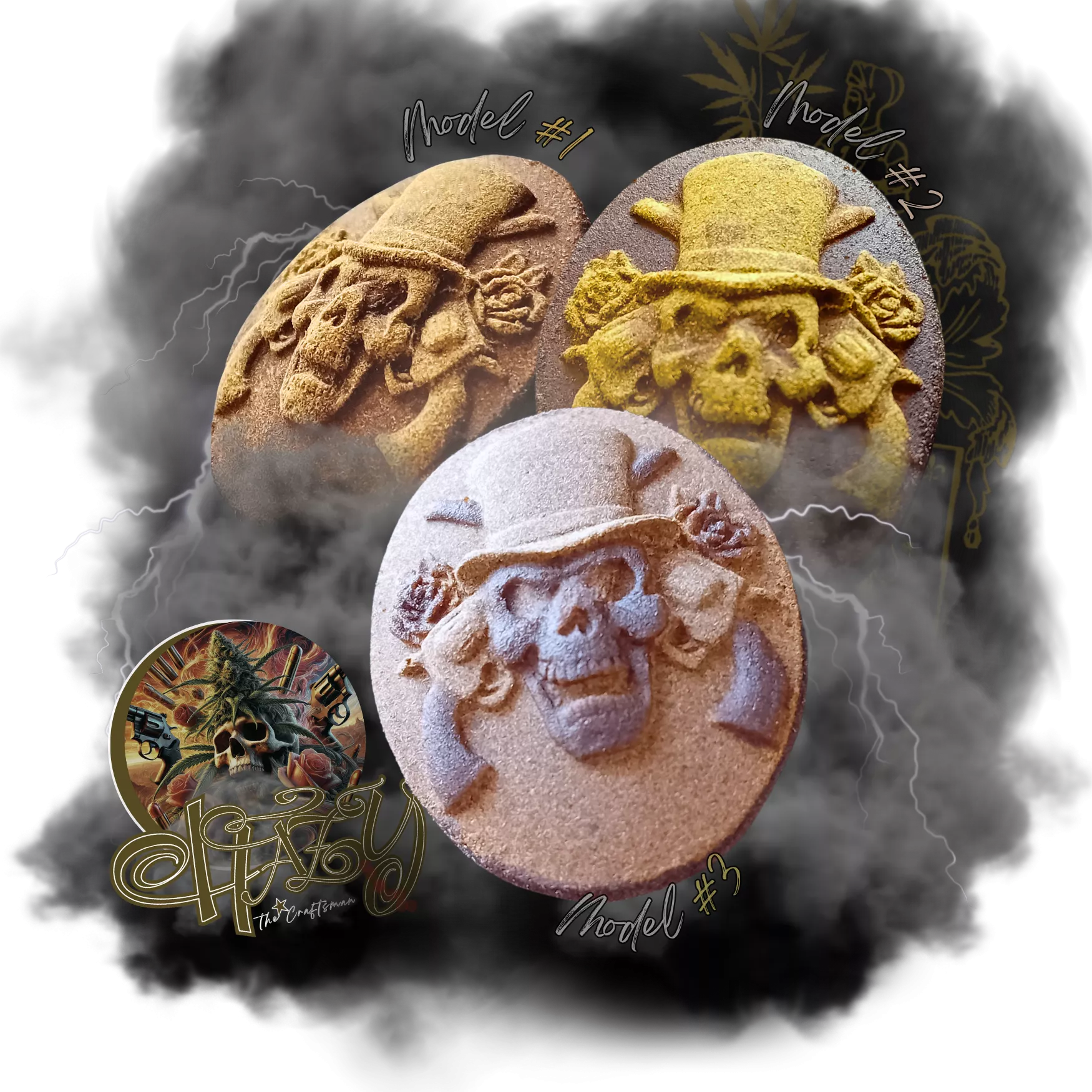 ART HASH Gs & Rs est un Modèles de résine de cannabis artisanal Gs & Rs, sculptés à la main par Hazy The Craftsman.