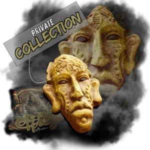 Hash Art Sahshamané Résine de cannabis sculptée en masque shamanique, création exclusive de la collection privée de Hazy The Craftsman