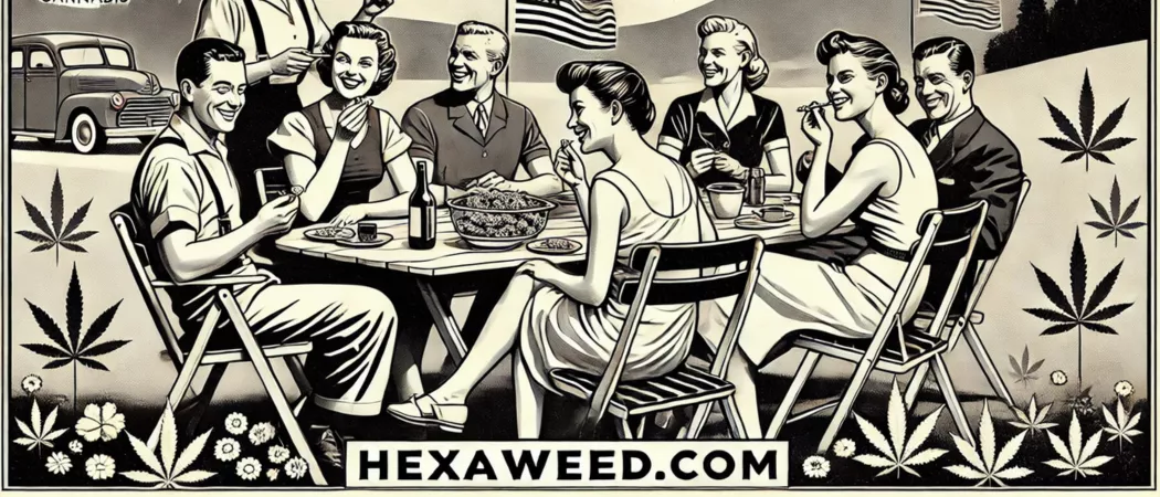 17% des adultes américains fument du cannabis - Illustration de Hexaweed.com.